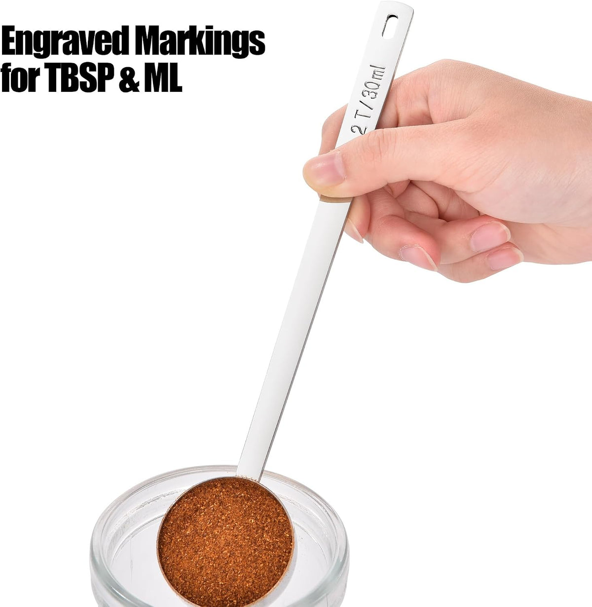 Metal 6.9in Long Handle Coffee Scoop for Ground Coffee (1 Tbsp)