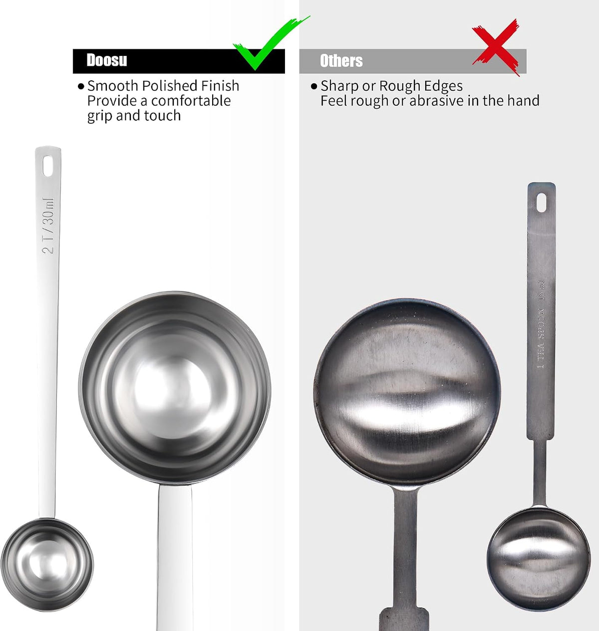 Metal 6.9in Long Handle Coffee Scoop for Ground Coffee (1 Tbsp)
