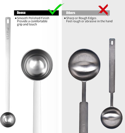 Metal 6.9in Long Handle Coffee Scoop for Ground Coffee (1 Tbsp)