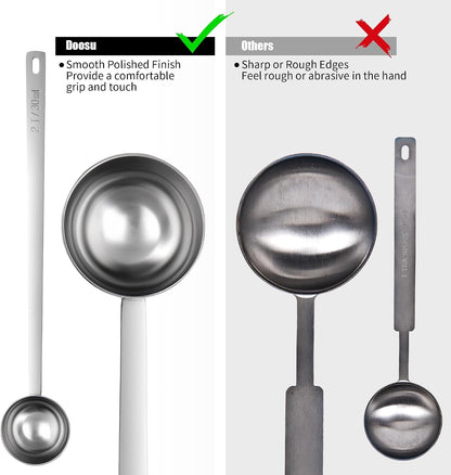 Metal 6.9in Long Handle Coffee Scoop for Ground Coffee (1 Tbsp)