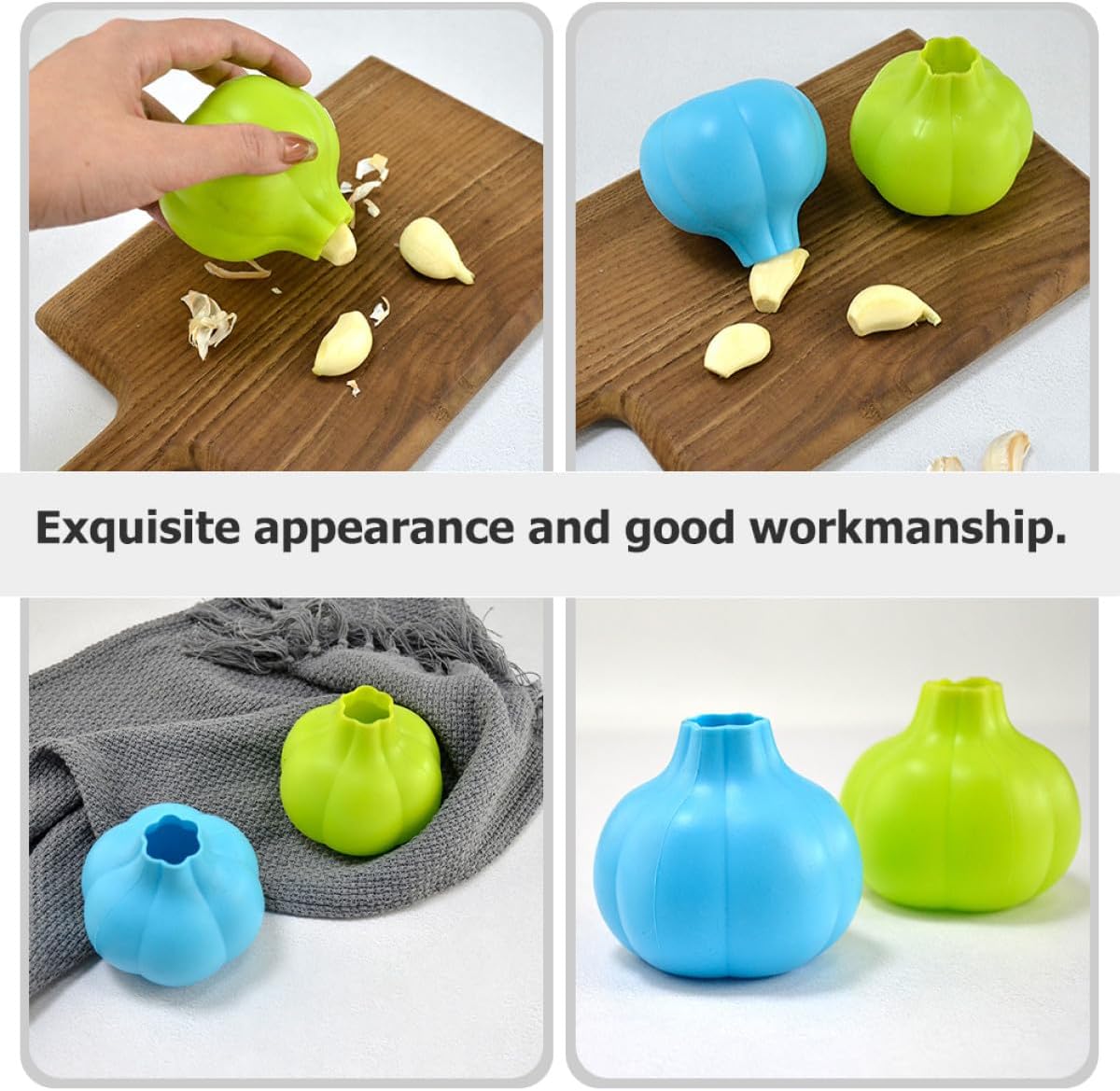 2pcs Silicone Garlic Peeler Tube Roller, Lightweight Garlic Skin Tool