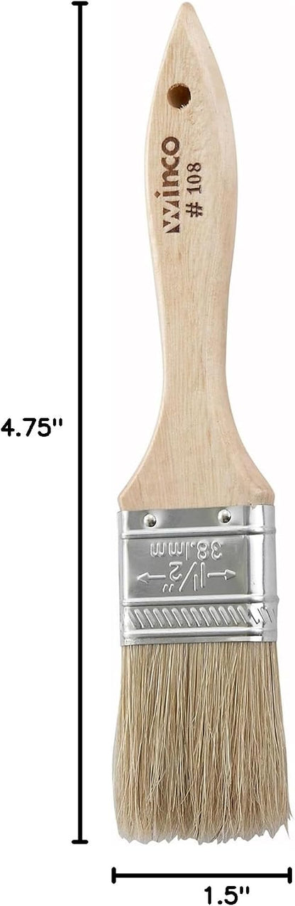 Heavy-Duty Boar Bristle Pastry Brush, 3"