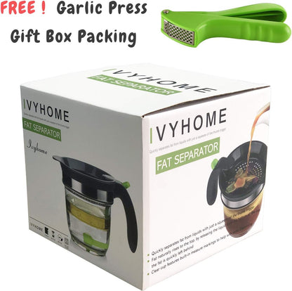 4 Cups Plastic Fat Separator with Bottom Release
