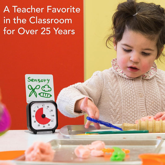 3 inch Visual Timer — 60 Minute Kids Desk Countdown Clock with Dry Erase Activity Card and Desktop App Access — for Kids Classroom, Homeschool Study Tool, Task Reminder, Home and Kitchen