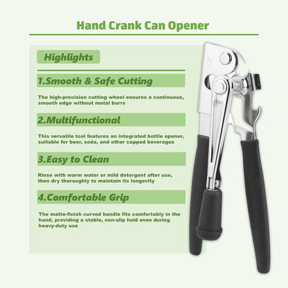 Commercial Can Opener Heavy Duty, Hand Crank for Big Can.