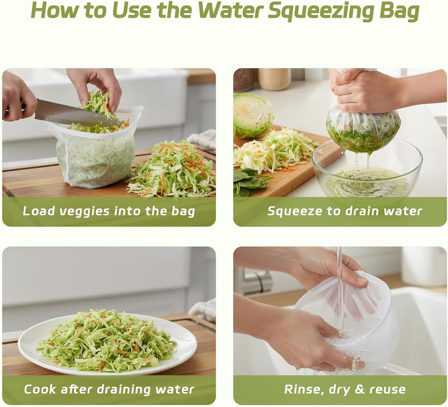 6PCS Cheese Cloth Filling Squeeze Nylon Bags, Bowl-shaped reusable nylon cheese cloth filter bag, Ultra Fine Mesh Strainer Bags, suitable for nut milk, juice, soy milk, dumpling fillings (S, M, L)