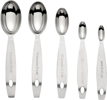 Odd-Size Measuring Spoon SS 5pc Set
