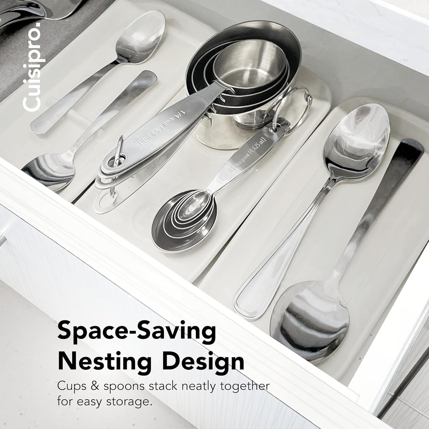 Odd-Size Measuring Spoon SS 5pc Set