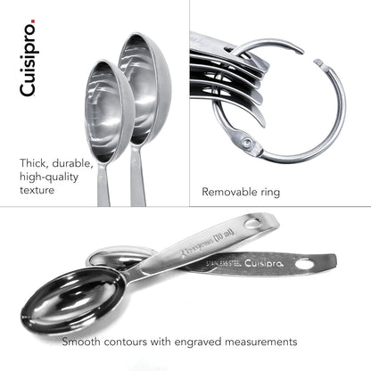 Odd-Size Measuring Spoon SS 5pc Set