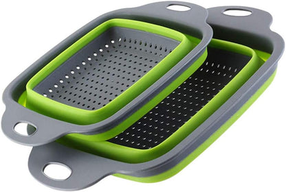 2-Pack Collapsible Colander, 9.5 & 11.5 Inch Folding Basket