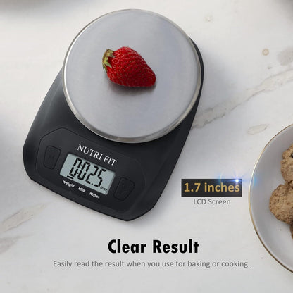 Digital Food Scale Small Kitchen Scales Weight in Grams Oz Black