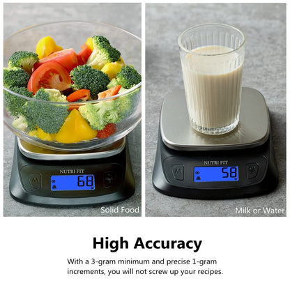 Digital Food Scale Small Kitchen Scales Weight in Grams Oz Black