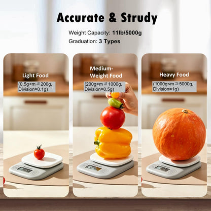 Digital Food Scale Small Kitchen Scales Weight in Grams Oz Black