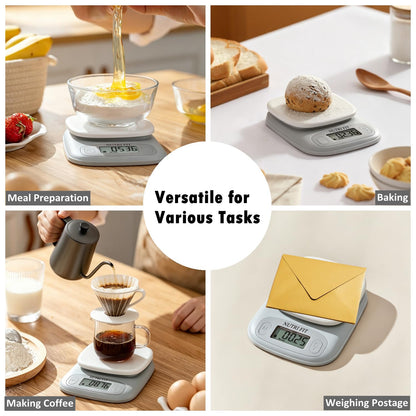 Digital Food Scale Small Kitchen Scales Weight in Grams Oz Black