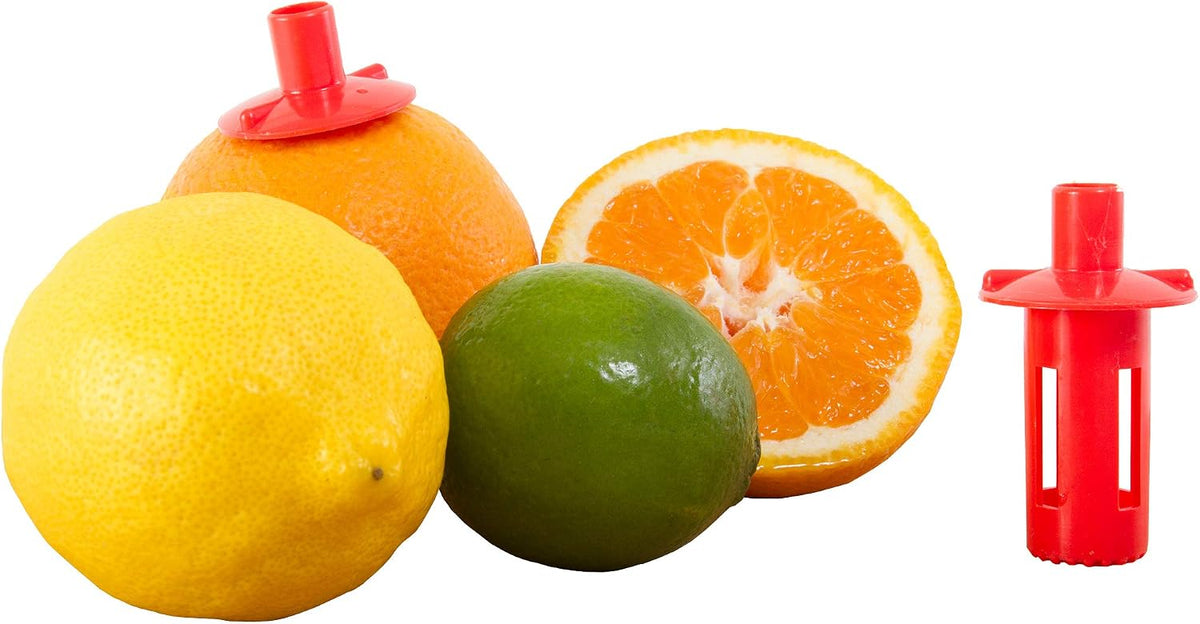 Citrus Tap – Portable Lemon Lime Juicer Spout, Orange Citrus Sipper and Jalapeño Corer – 6 Pack