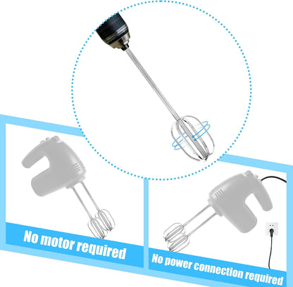Meat Grinder & Egg Beater Drill Attachment (Silver)