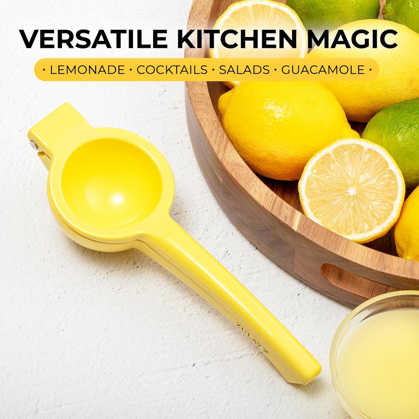 Metal Lemon Squeezer - Handheld Lemon Juicer Squeezer - Easy to Use Citrus Juicer - Manual Press for Extracting the Most Juice Possible - Extracts Every Last Drop
