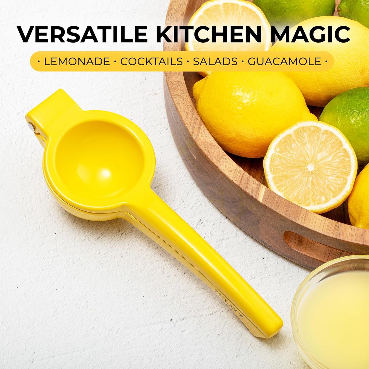 Metal Lemon Squeezer - Handheld Lemon Juicer Squeezer - Easy to Use Citrus Juicer - Manual Press for Extracting the Most Juice Possible - Extracts Every Last Drop