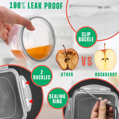 Large Food Storage Containers with Lids Airtight-85 OZ to small Containers-Total 526OZ Stackable Kitchen Set -BPA Free Leak proof containers- Freezer Microwave safe