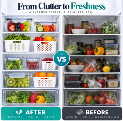 Large Food Storage Containers with Lids Airtight-85 OZ to small Containers-Total 526OZ Stackable Kitchen Set -BPA Free Leak proof containers- Freezer Microwave safe