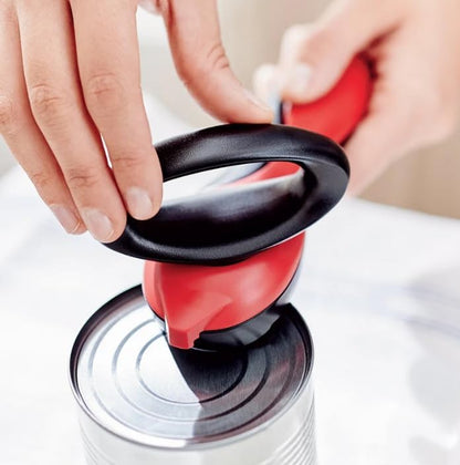 Ergonomic Smooth Edge Can Opener Red and Black