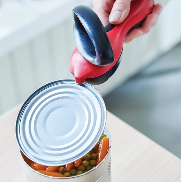 Ergonomic Smooth Edge Can Opener Red and Black