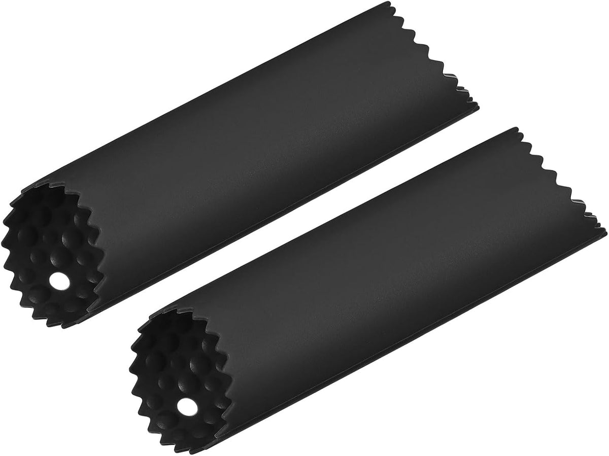 2Pcs Garlic Peeling Tube, Silicone Garlic Peeler Roller Keeper Skin Remover Non Slip for Useful Kitchen Tools, Black