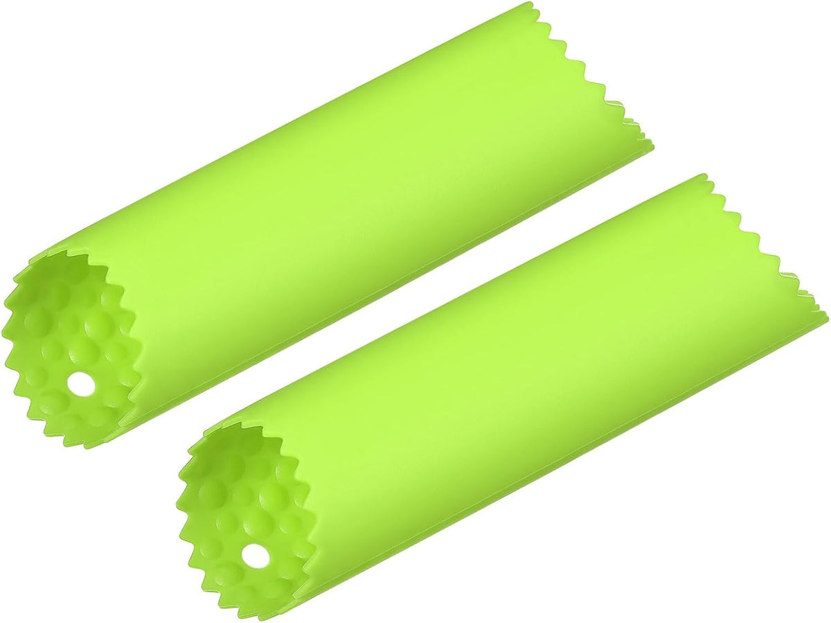 2Pcs Garlic Peeling Tube, Silicone Garlic Peeler Roller Keeper Skin Remover Non Slip for Useful Kitchen Tools, Black