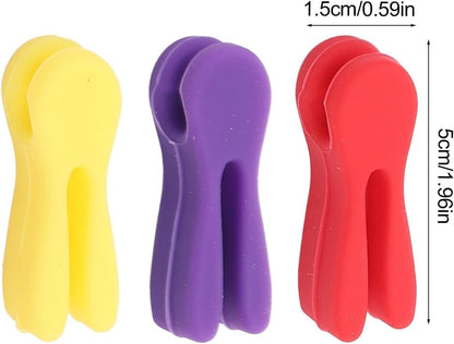3Pcs Silicone Pot Clip Set, Heat Resistant Spoon Rest and Spatula Holder, Non-Slip Cutlery Bracket
