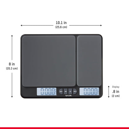 Dual Platform Digital Kitchen Scale - 15 lb and 16 oz Max Capacity