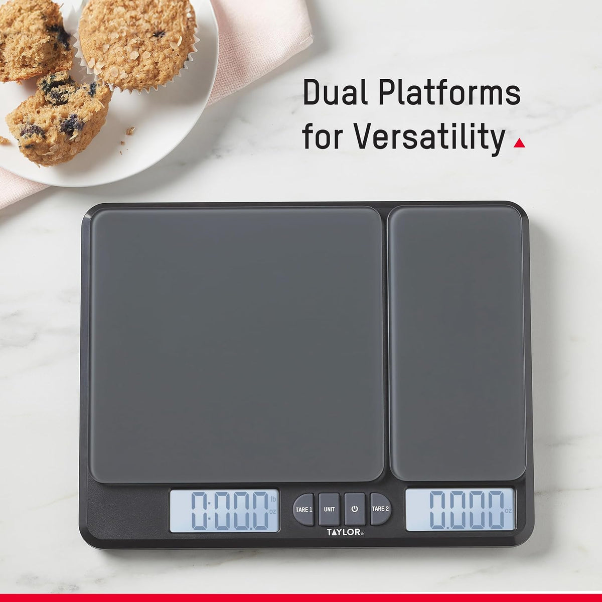 Dual Platform Digital Kitchen Scale - 15 lb and 16 oz Max Capacity