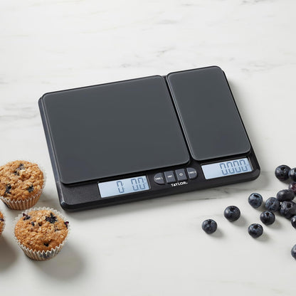 Dual Platform Digital Kitchen Scale - 15 lb and 16 oz Max Capacity