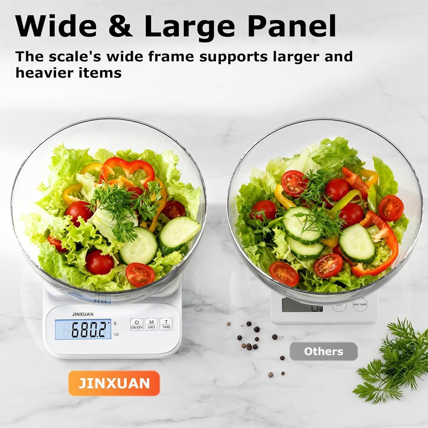 Kitchen Scale 5kg/0.1g Precision Food Scales for Kitchen Digital Scale Grams for Cooking Baking Weight Loss, Rechargeable Coffee Scale Food Weight Scale with Large Backlit LCD Display USB Cord