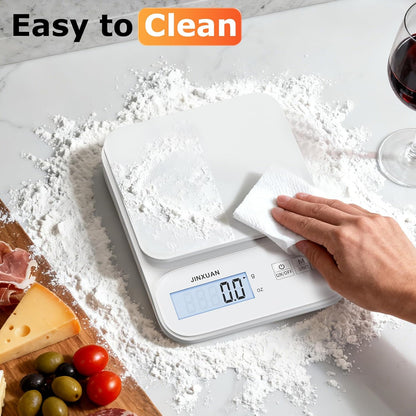 Kitchen Scale 5kg/0.1g Precision Food Scales for Kitchen Digital Scale Grams for Cooking Baking Weight Loss, Rechargeable Coffee Scale Food Weight Scale with Large Backlit LCD Display USB Cord