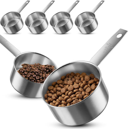 6Pcs1 Cup Measuring Cup,1 Cup Measure Scoops Stainless Steel Measurin Cups for Canisters Baking & Cooking