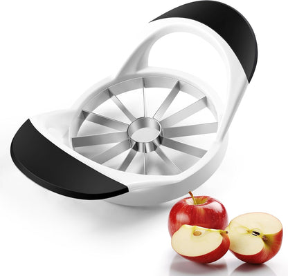 Apple Cutter, 4.72 Inch Apple Corer - Apple Slicer Tool | Stainless Steel ,with 12 Sharp Blades,with Anti-slip Handle