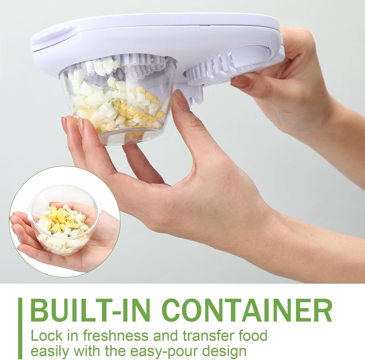 3 in 1 Egg Slicer for Hard Boiled Eggs Stainless Steel Egg Cutter White Kitchen Dicer Chopper Tool for Strawberry Grape Cherry Banana Butter Mushroom Tomato
