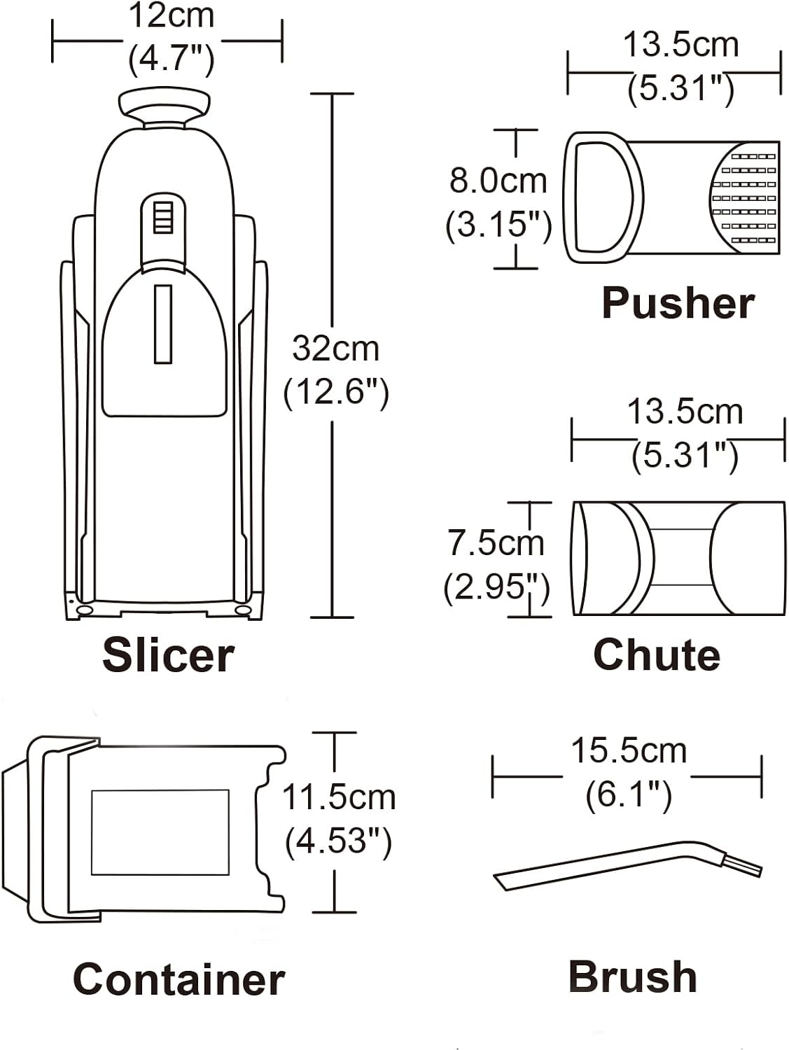 Safe Mandoline Slicer for Kitchen, Vegetable & Food Cutter, Easy to Clean