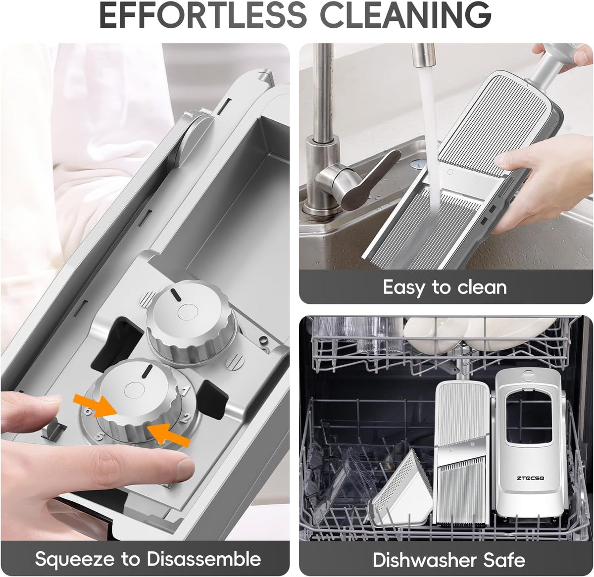 Safe Mandoline Slicer for Kitchen, Vegetable & Food Cutter, Easy to Clean