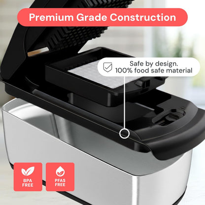Pro Original Vegetable Chopper & Spiralizer, Kitchen Prep Tool | 4 in 1 Veggie Slicer, Onion & Fruit Cutter with Sharp Stainless Steel Blades & Container, All-in-One Food Prep Tool (White)