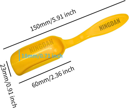 10Pcs Mini Shovel,Plastic Mini Gardening Shovel Spoons Soil Scoops,Cultivation Digging Transplanting Tools for Succulents Potted Flowers,Milk Powder/Coffee Beans Scoops (5 Colors)