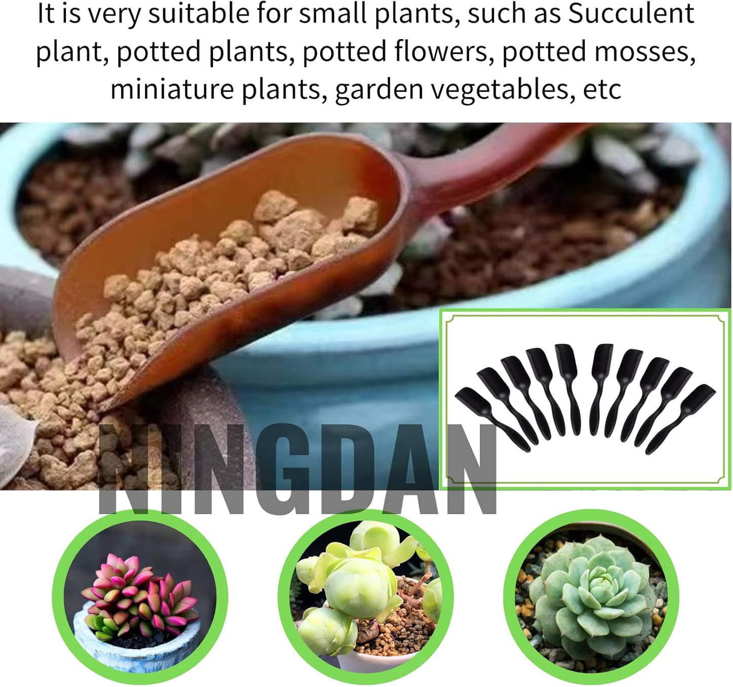 10Pcs Mini Shovel,Plastic Mini Gardening Shovel Spoons Soil Scoops,Cultivation Digging Transplanting Tools for Succulents Potted Flowers,Milk Powder/Coffee Beans Scoops (5 Colors)