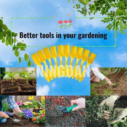 10Pcs Mini Shovel,Plastic Mini Gardening Shovel Spoons Soil Scoops,Cultivation Digging Transplanting Tools for Succulents Potted Flowers,Milk Powder/Coffee Beans Scoops (5 Colors)