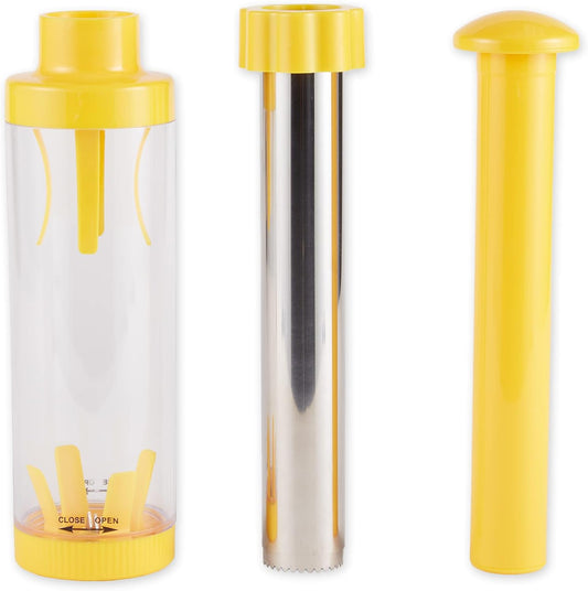 Yellow Deluxe Corn Stripper, 10.5" | Quickly Remove Kernels from the Cob | No Splatters or Mess | Dishwasher Safe