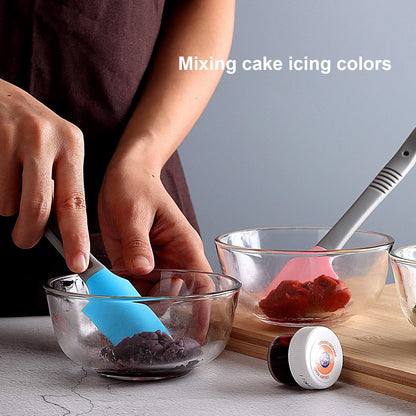 Silicone Mini Small Spatula, Curved Kitchen Can Jar Spatula | For Wet Canned Pet Food, Cooking Baking Frosting Scraping Mixing, Epoxy Resin Crafting