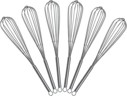8 inch Mini Wire Whisk 6 Pack - Stainless Steel