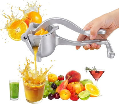 Juicer, Fresh Fruit Juice Extractor Aluminum Alloy, Juice Squeezer Handheld, manual juicer, Easy to Clean with 0.6L Capacity, Heavy Duty Single Press Lemon Squeezer for Lemon, Orange, Grape