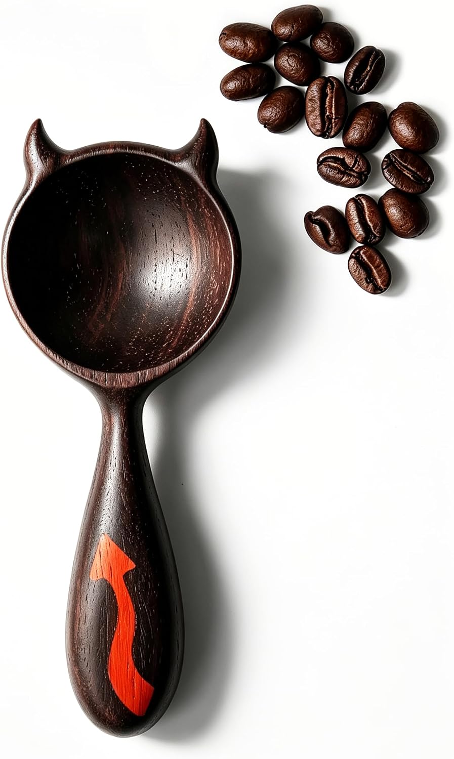 Walnut Coffee Scoop,Wooden Coffee Bean Measuring Spoon,5g Capacity,Natural Wood Coffee Scoop for Tea,Sugar & Powder,Rustic Kitchen Gift for Coffee Lovers
