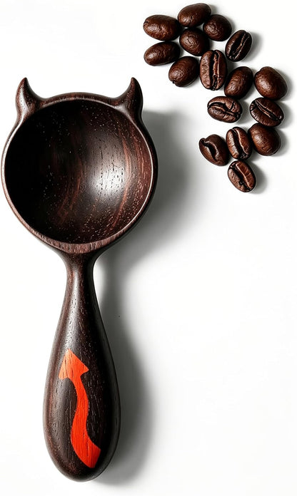 Walnut Coffee Scoop,Wooden Coffee Bean Measuring Spoon,5g Capacity,Natural Wood Coffee Scoop for Tea,Sugar & Powder,Rustic Kitchen Gift for Coffee Lovers