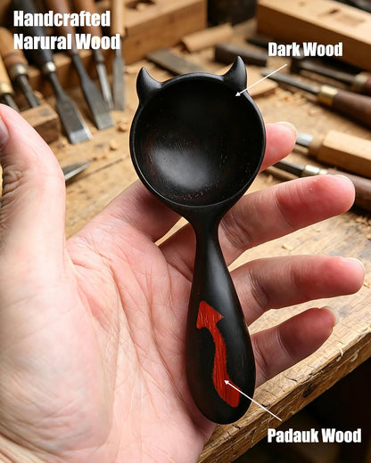 Walnut Coffee Scoop,Wooden Coffee Bean Measuring Spoon,5g Capacity,Natural Wood Coffee Scoop for Tea,Sugar & Powder,Rustic Kitchen Gift for Coffee Lovers